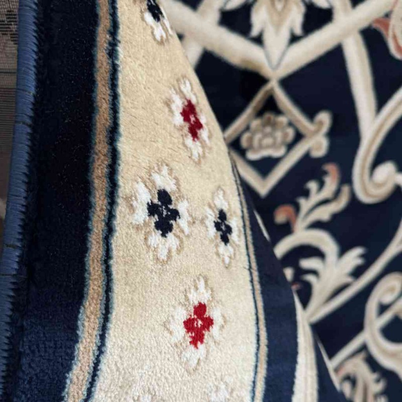 سجاد تركي سفير نقش فرنسي كحلي مقاس 400*600