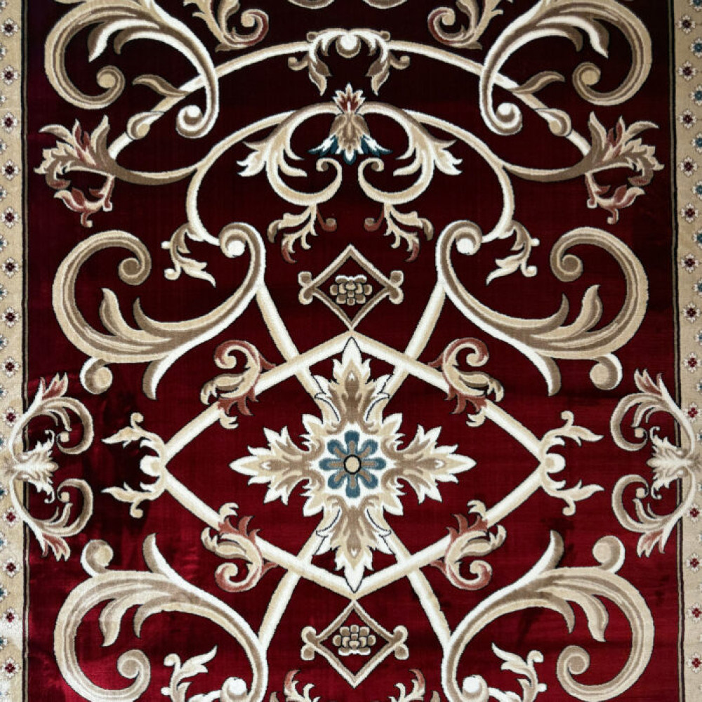 سجاد تركي سفير نقش فرنسي احمر عنابي مقاس 100*200