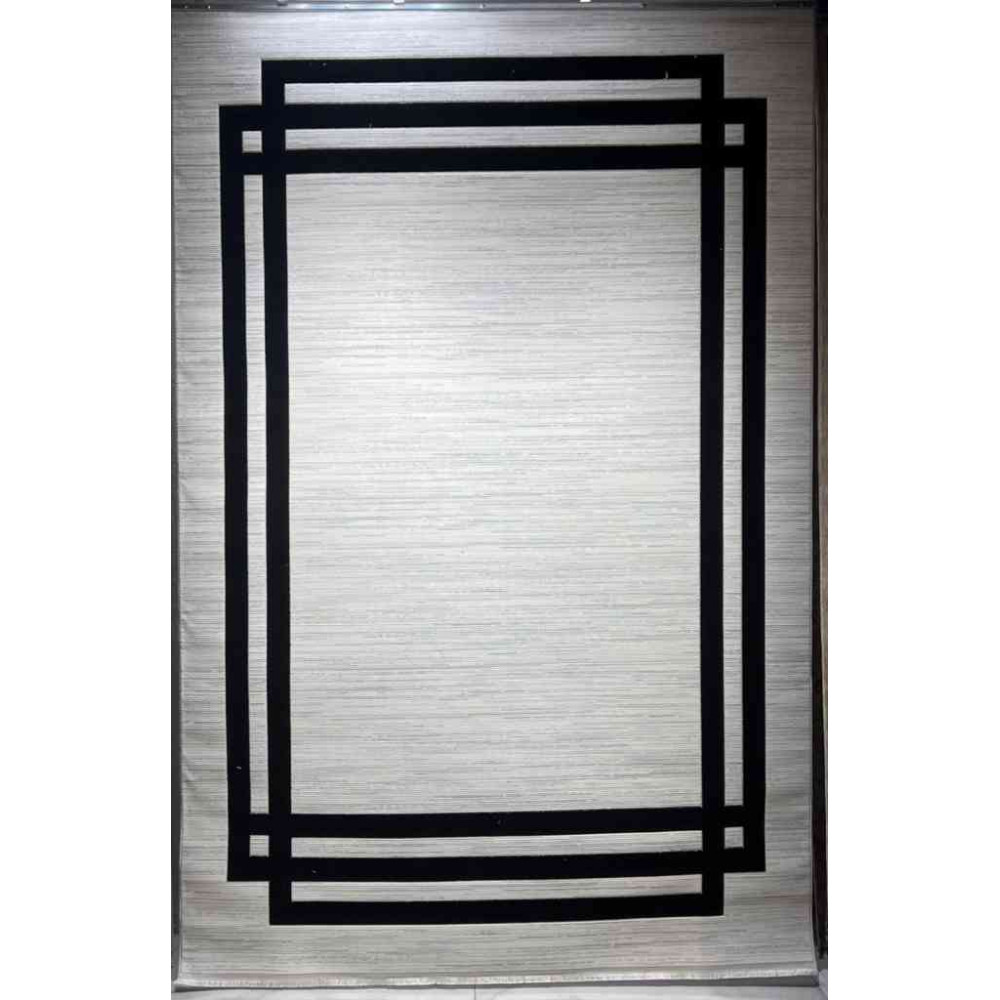 سجاد تركي برواز مودرن طيف BT476 كريم اسود مقاس 400*500