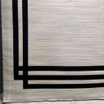 سجاد تركي برواز مودرن طيف BT476 كريم اسود مقاس 150*220