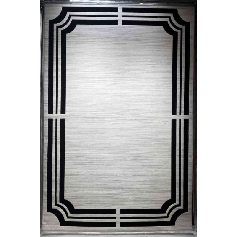 سجاد تركي برواز مودرن سراي BT485 كريم اسود مقاس 80*150