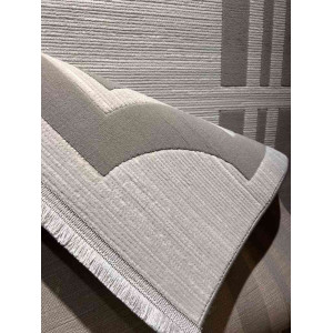 سجاد تركي برواز مودرن سراي BT485 كريم رصاصي مقاس 400*500