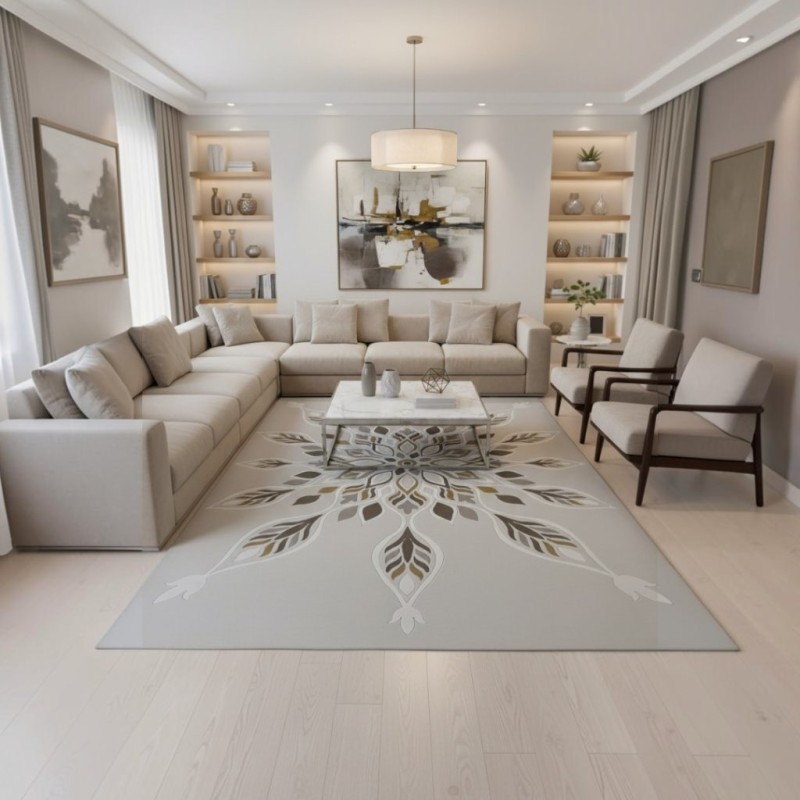سجاد تركي لافندر N0595A بيج مقاس 400*500
