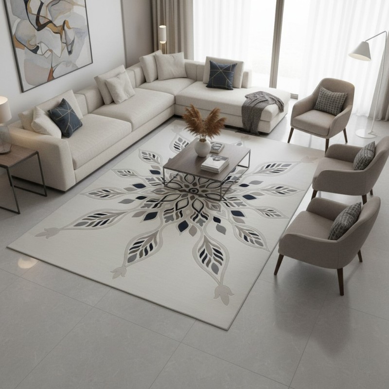 سجاد تركي لافندر N0595A اسود مقاس 400*500