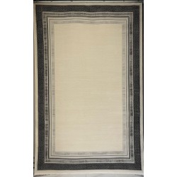 سجاد تركي اطار برواز فيكتوريا 41607A كريم اسود مقاس 150*220