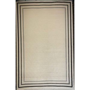 سجاد تركي اطار برواز فيكتوريا 38247A كريم اسود مقاس 200*300