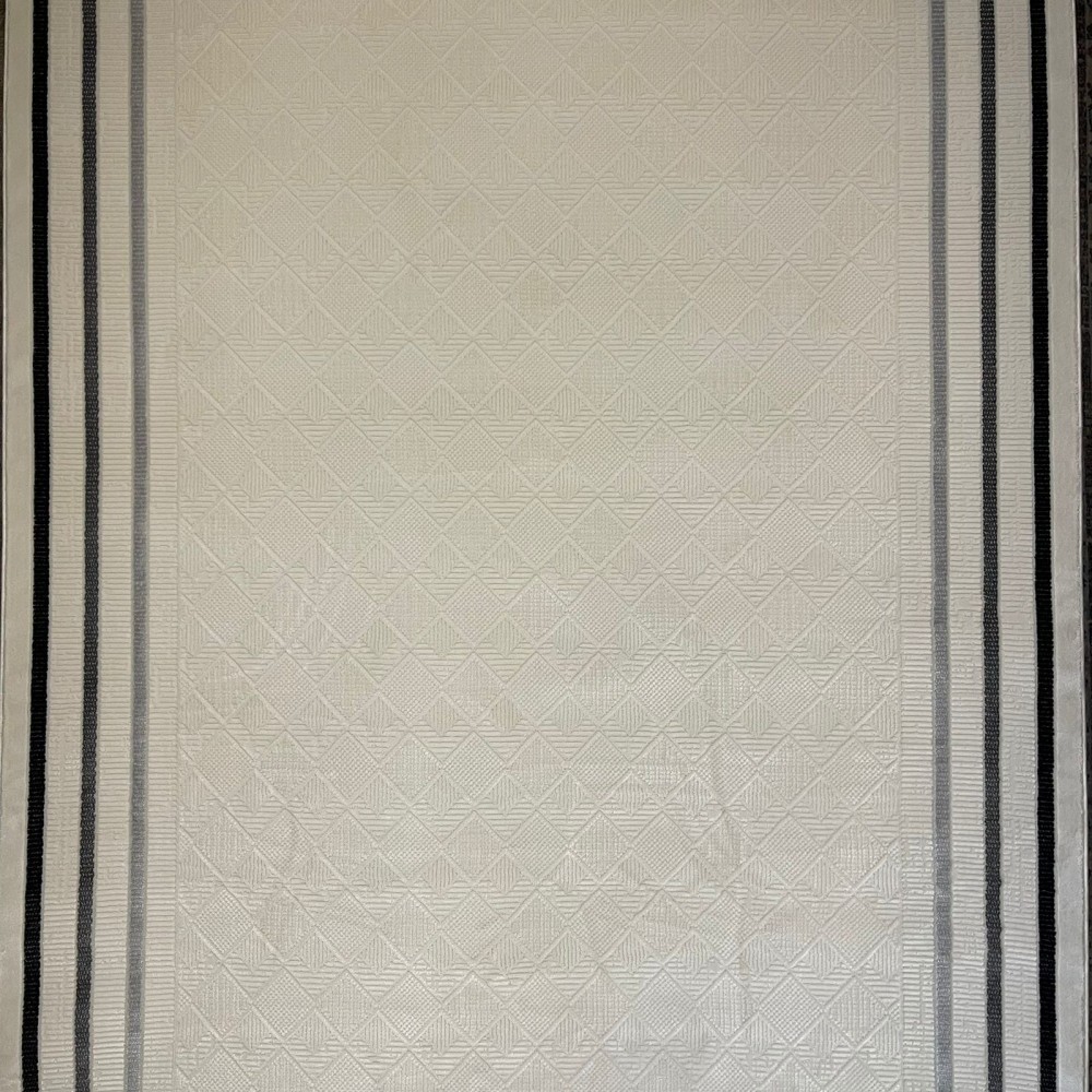 سجاد تركي اطار برواز فيكتوريا 38247A كريم اسود مقاس 200*300