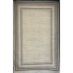 سجاد تركي اطار برواز فيكتوريا 41604A كريم اسود مقاس 80*150