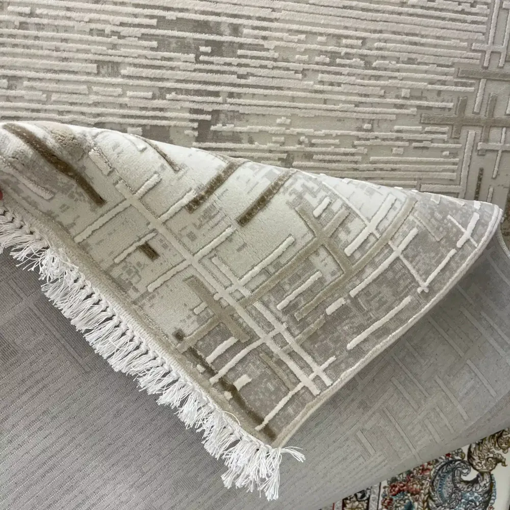 سجاد تركي فوج 36232A كريم بيج مقاس 300*400 - سجاد مودرن