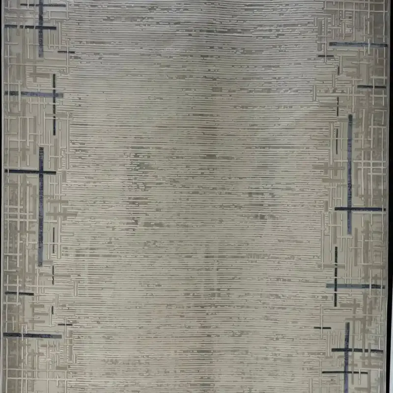 سجاد تركي فوج 36232A كريم سماوي مقاس 50*80