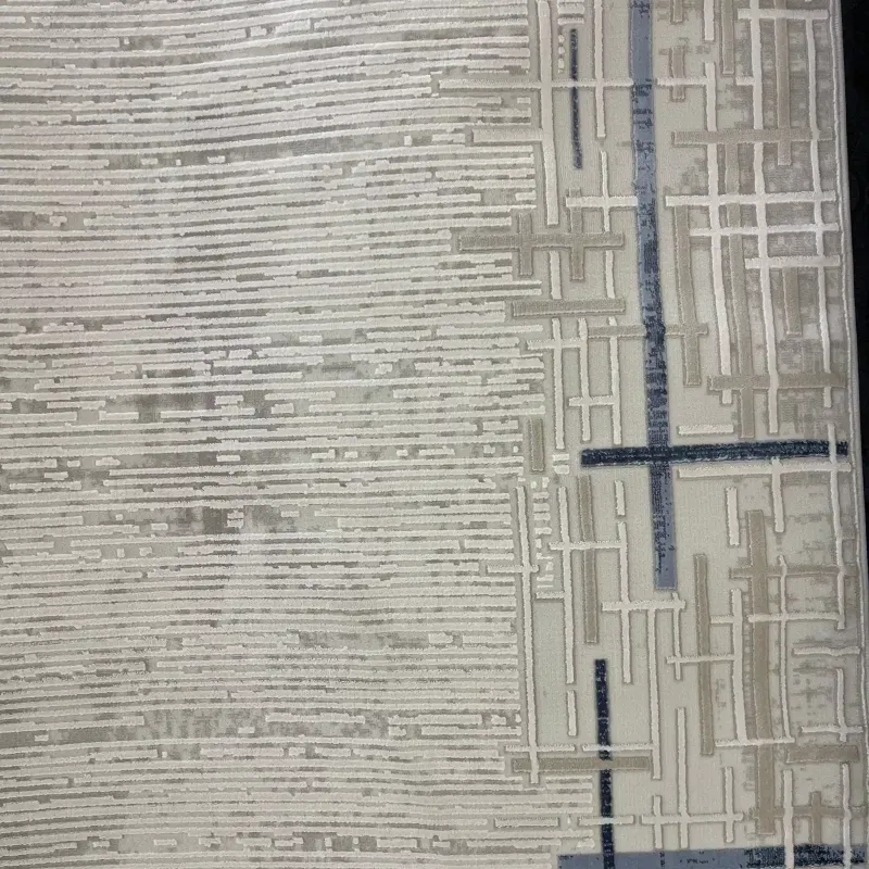 سجاد تركي فوج 36232A كريم سماوي مقاس 50*80