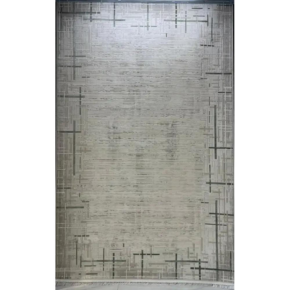 سجاد تركي فوج 36232A كريم اخضر مقاس 50*80 - سجاد مودرن