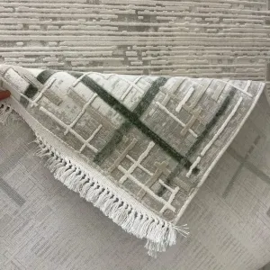 سجاد تركي فوج 36232A كريم اخضر مقاس 50*80