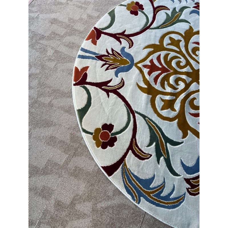 سجاد تركي سوبر ياباني F499A كريم دايري مقاس 200*200