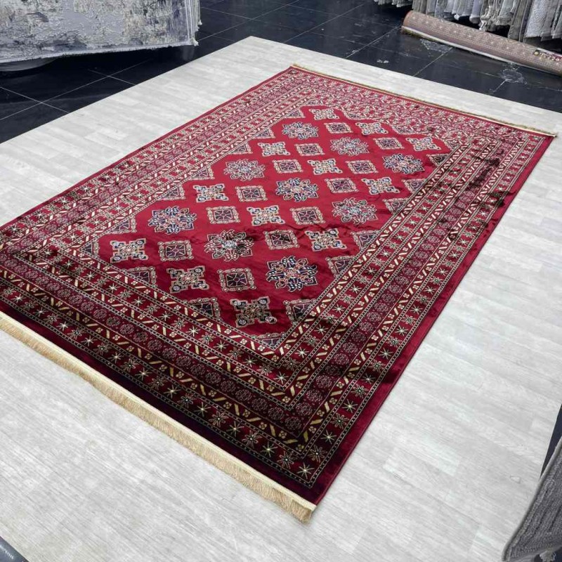 سجاد بخارى تركي C389A احمر مقاس 100*200