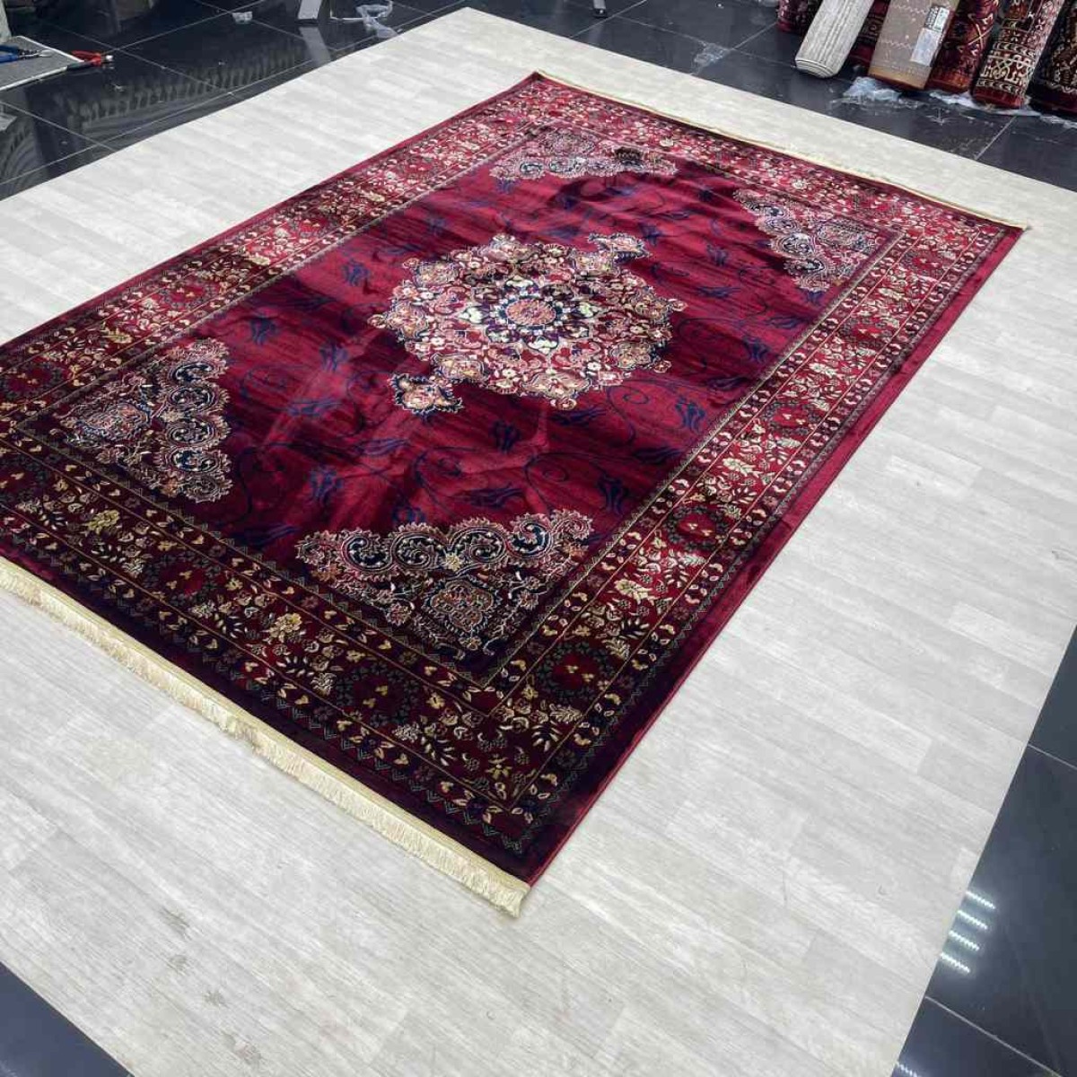 سجاد بخارى تركي p0916 احمر مقاس 100*200