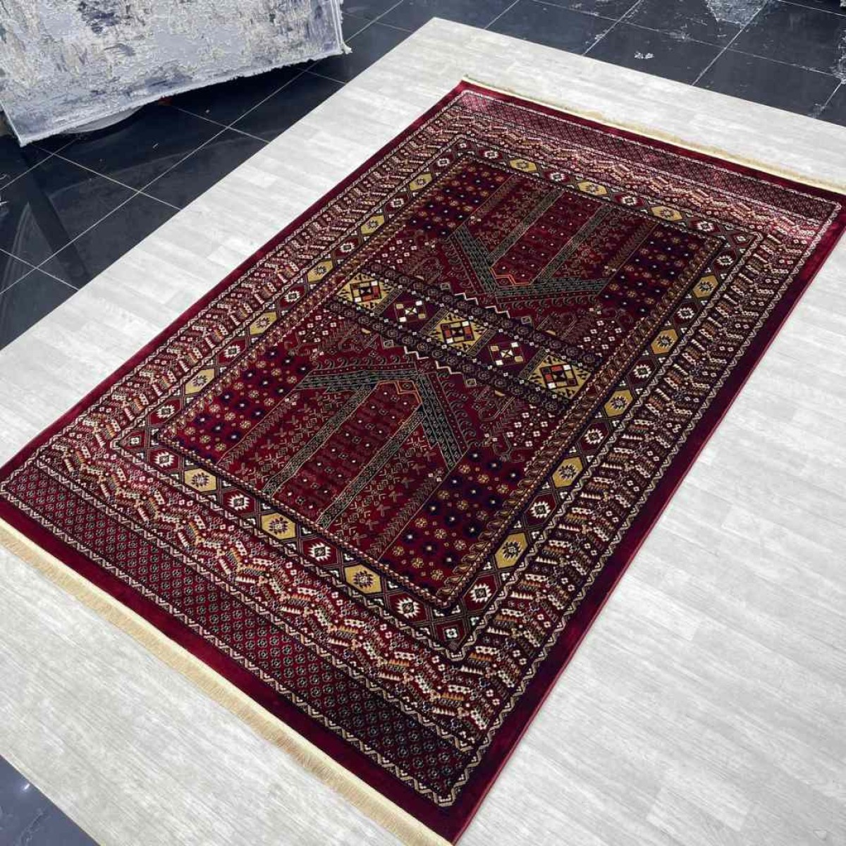 سجاد بخارى تركي P1138 احمر مقاس 100*200