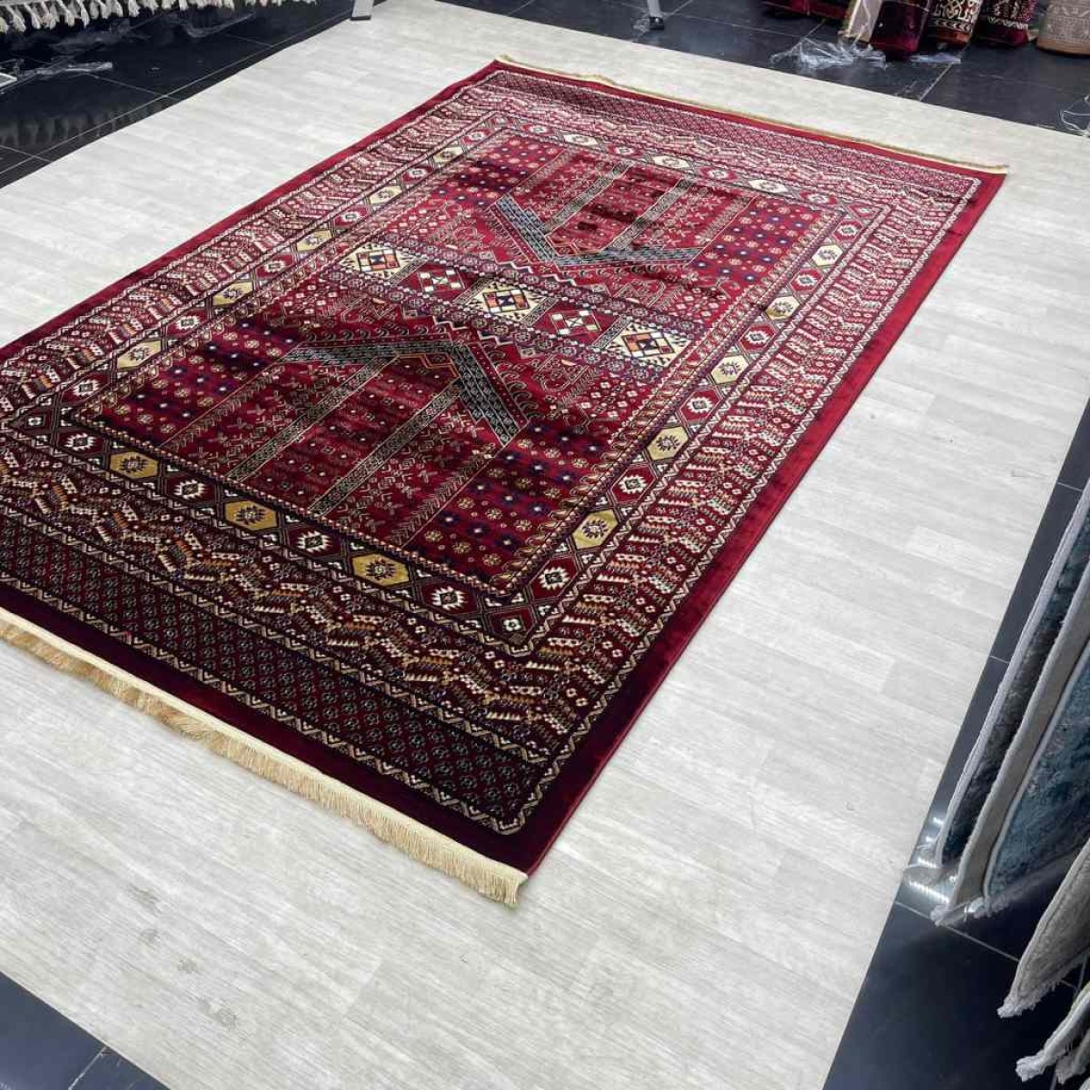 سجاد بخارى تركي P1138 احمر مقاس 100*200