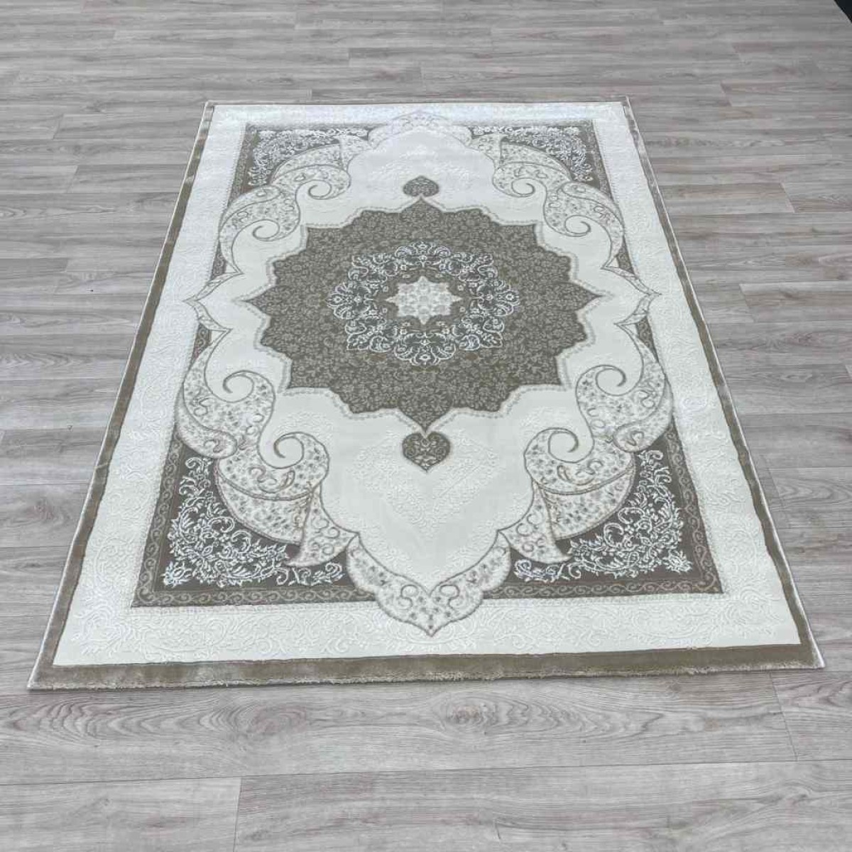 سجاد تركي باريس مودرن ناعم 0DS90Z بيج بيج فاتح مقاس 400*500