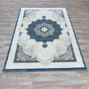 سجاد تركي باريس مودرن ناعم 0DS90Z سماوي بيج فاتح مقاس 200*200