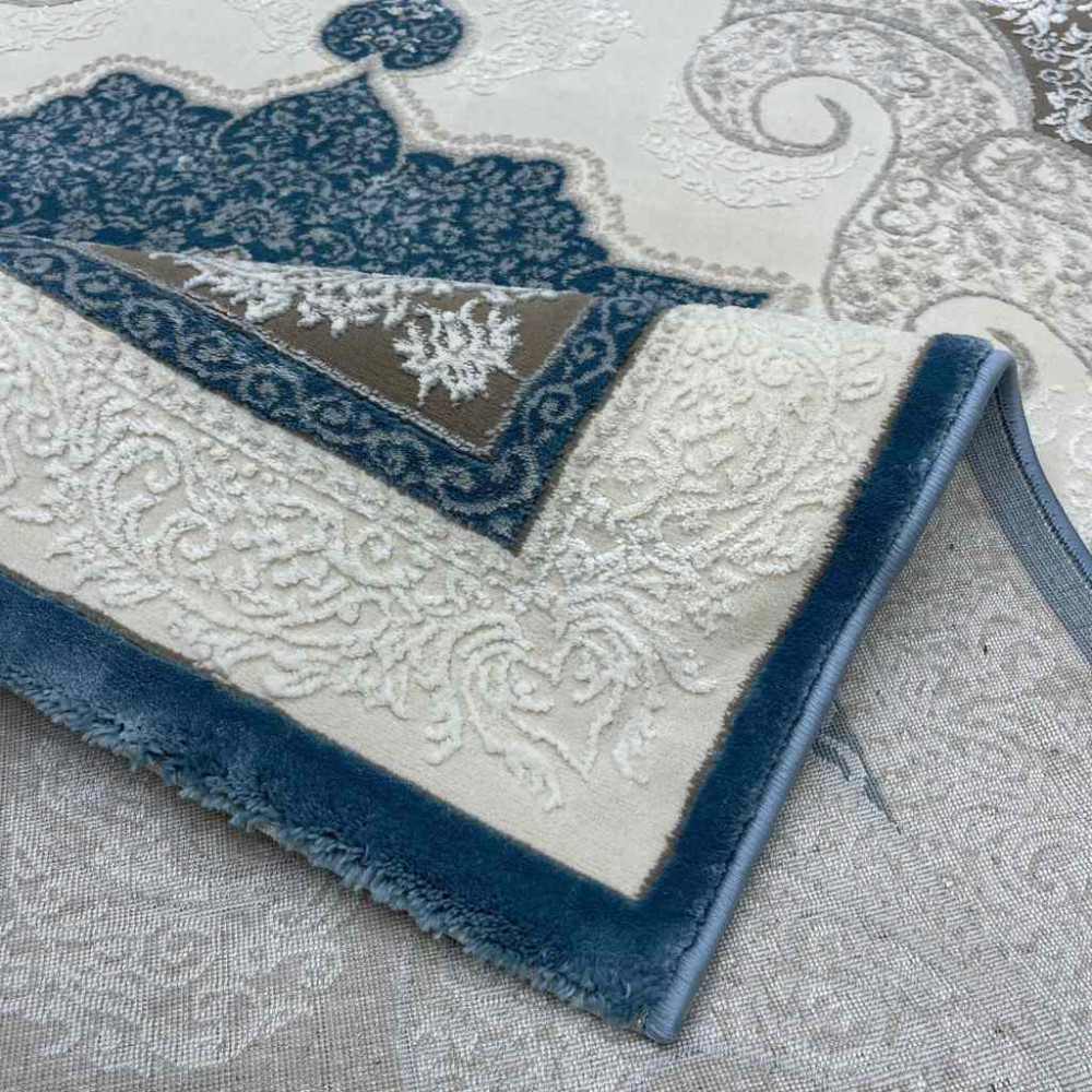 سجاد تركي باريس مودرن ناعم 0DS90Z سماوي بيج فاتح مقاس 200*200