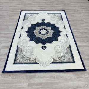 سجاد تركي باريس مودرن ناعم 0DS90Z كحلي بيج فاتح مقاس 100*200