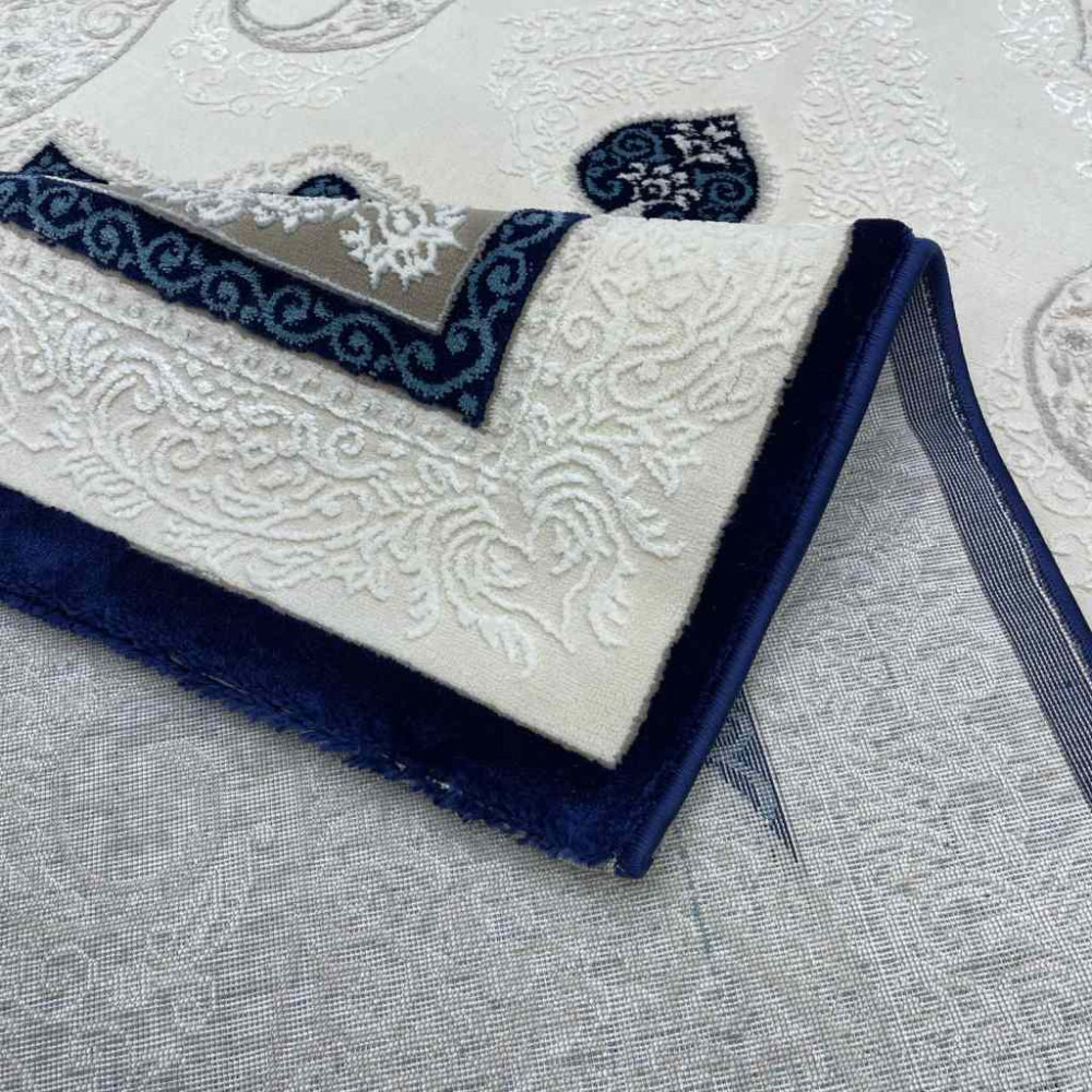 سجاد تركي باريس مودرن ناعم 0DS90Z كحلي بيج فاتح مقاس 100*200