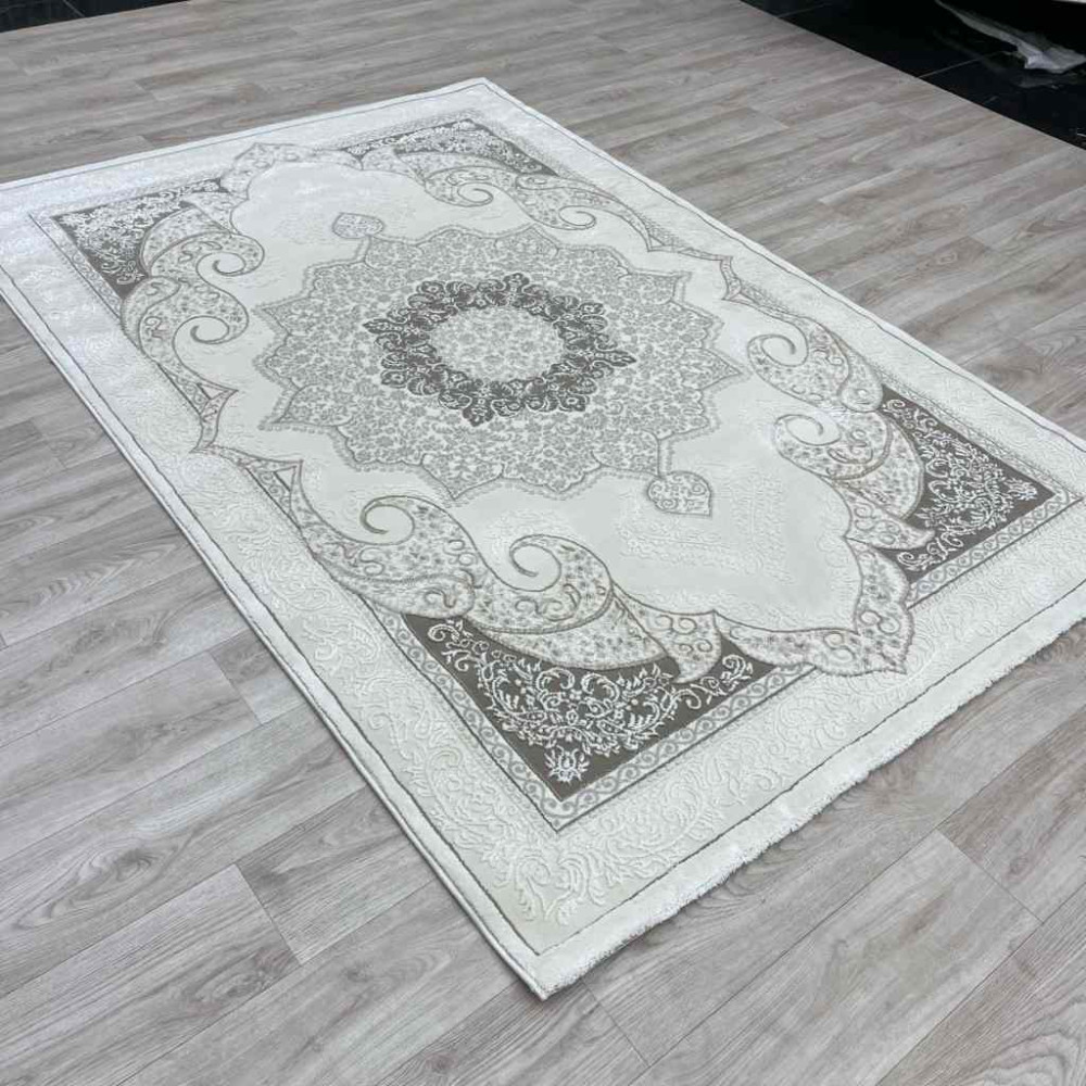 سجاد تركي باريس مودرن ناعم 0DS90Z ايفوري بيج فاتح مقاس 200*200