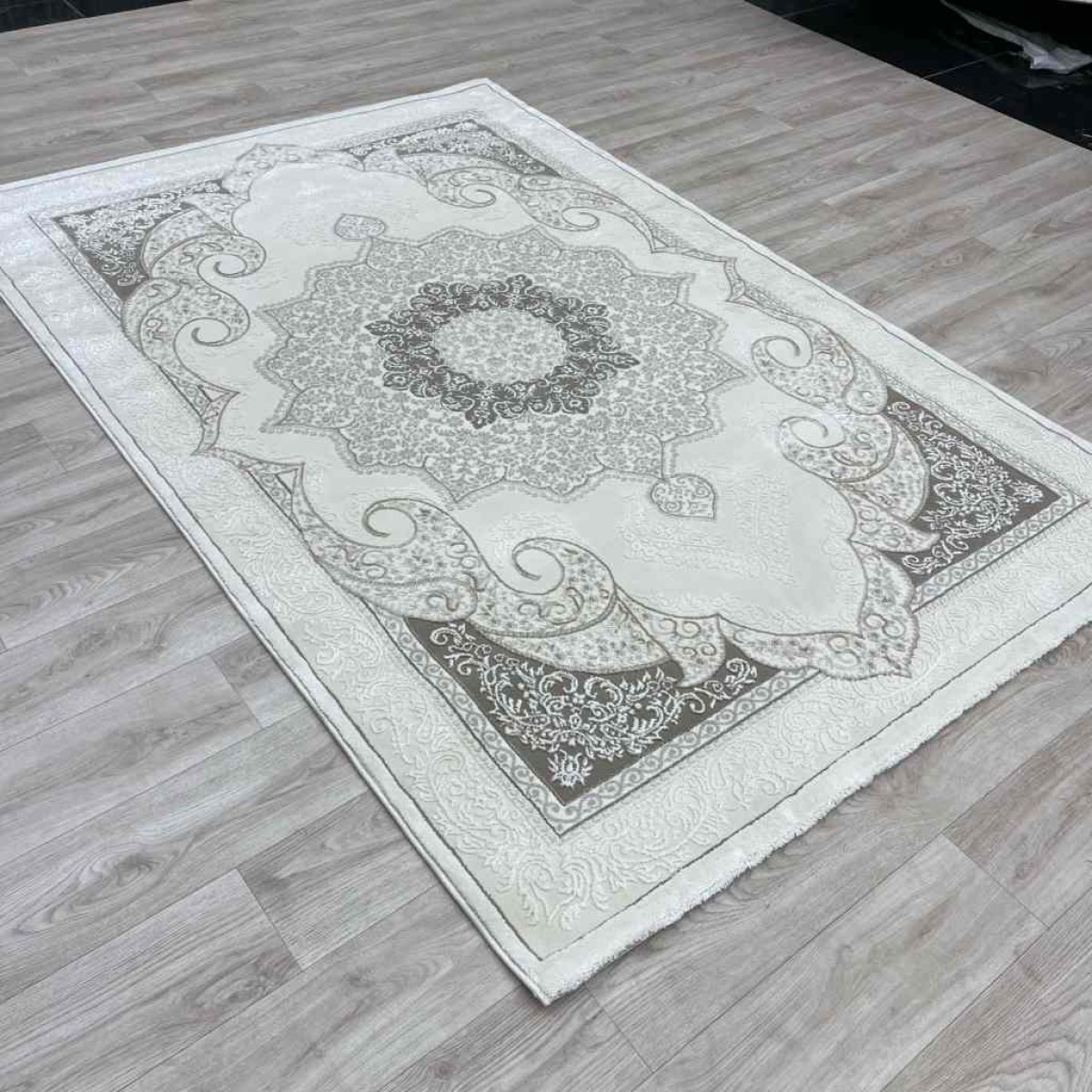 سجاد تركي باريس مودرن ناعم 0DS90Z بيج بيج فاتح مقاس 400*500