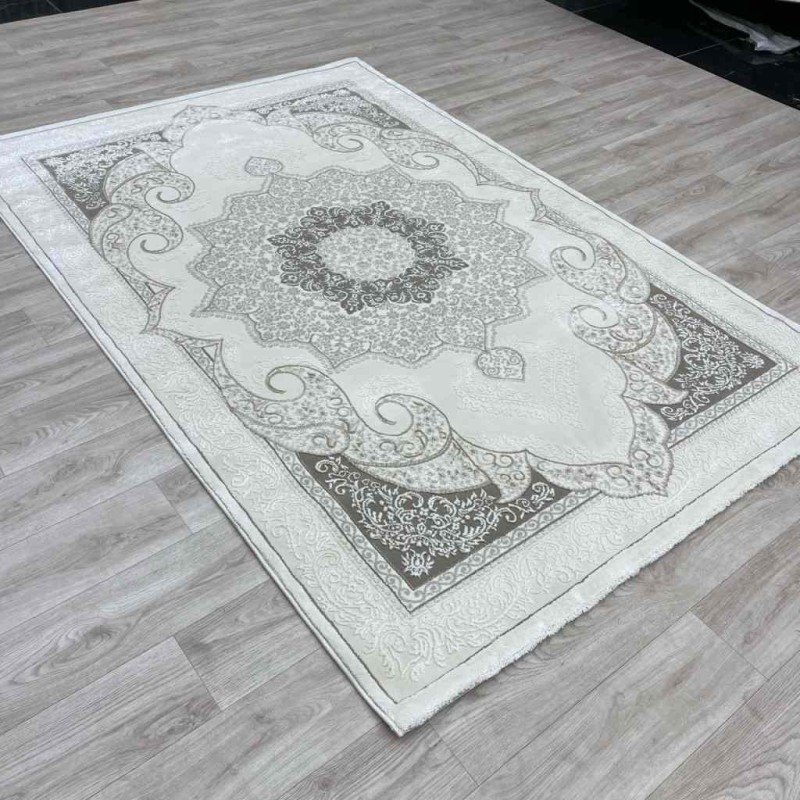 سجاد تركي باريس مودرن ناعم 0DS90Z ايفوري بيج فاتح مقاس 200*200