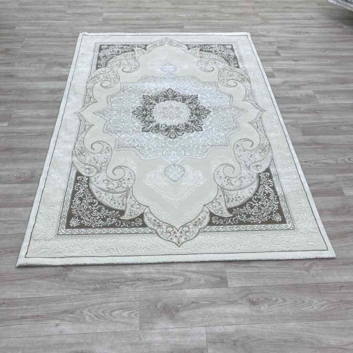 سجاد تركي باريس مودرن ناعم 0DS90Z بيج بيج فاتح مقاس 400*500
