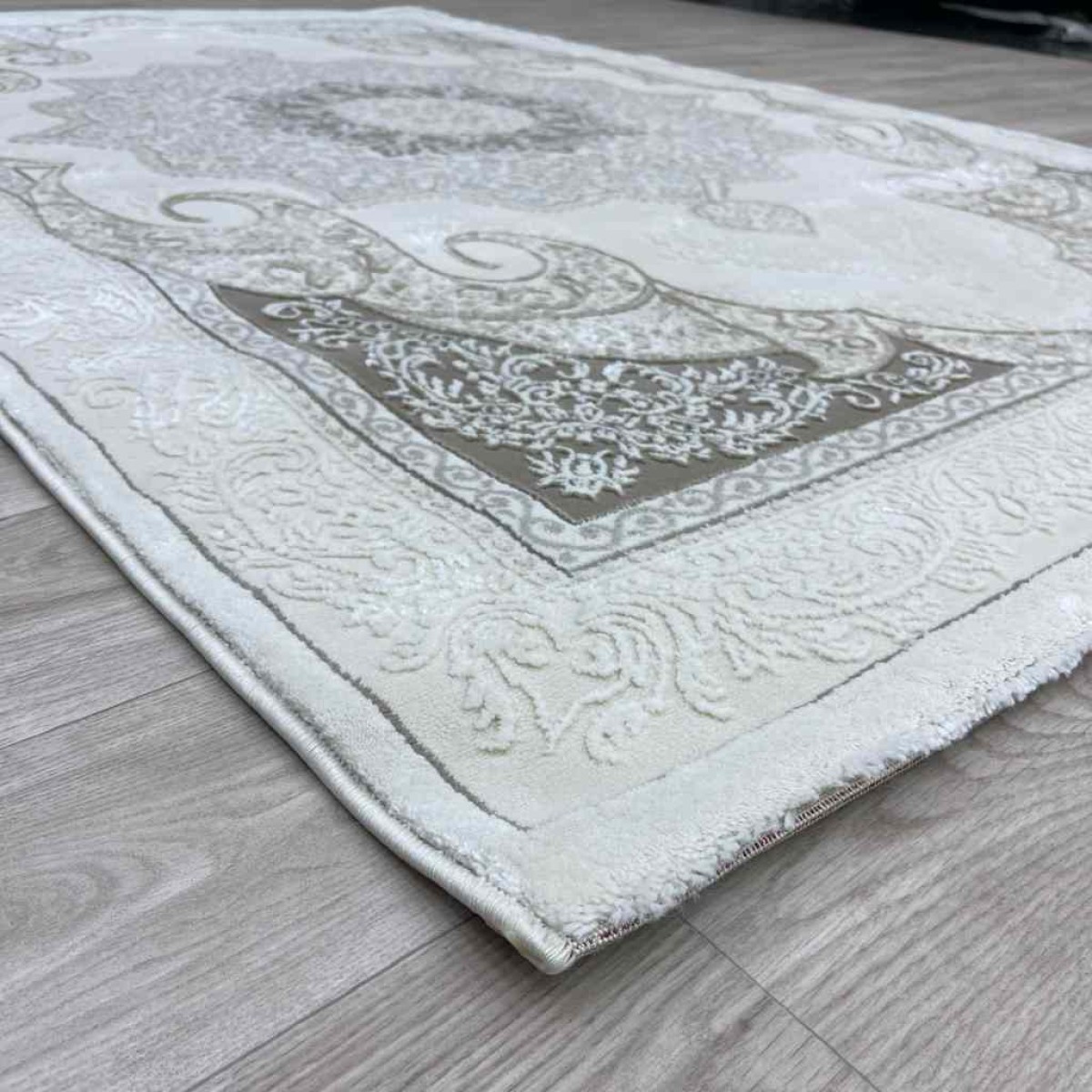 سجاد تركي باريس مودرن ناعم 0DS90Z بيج بيج فاتح مقاس 400*500