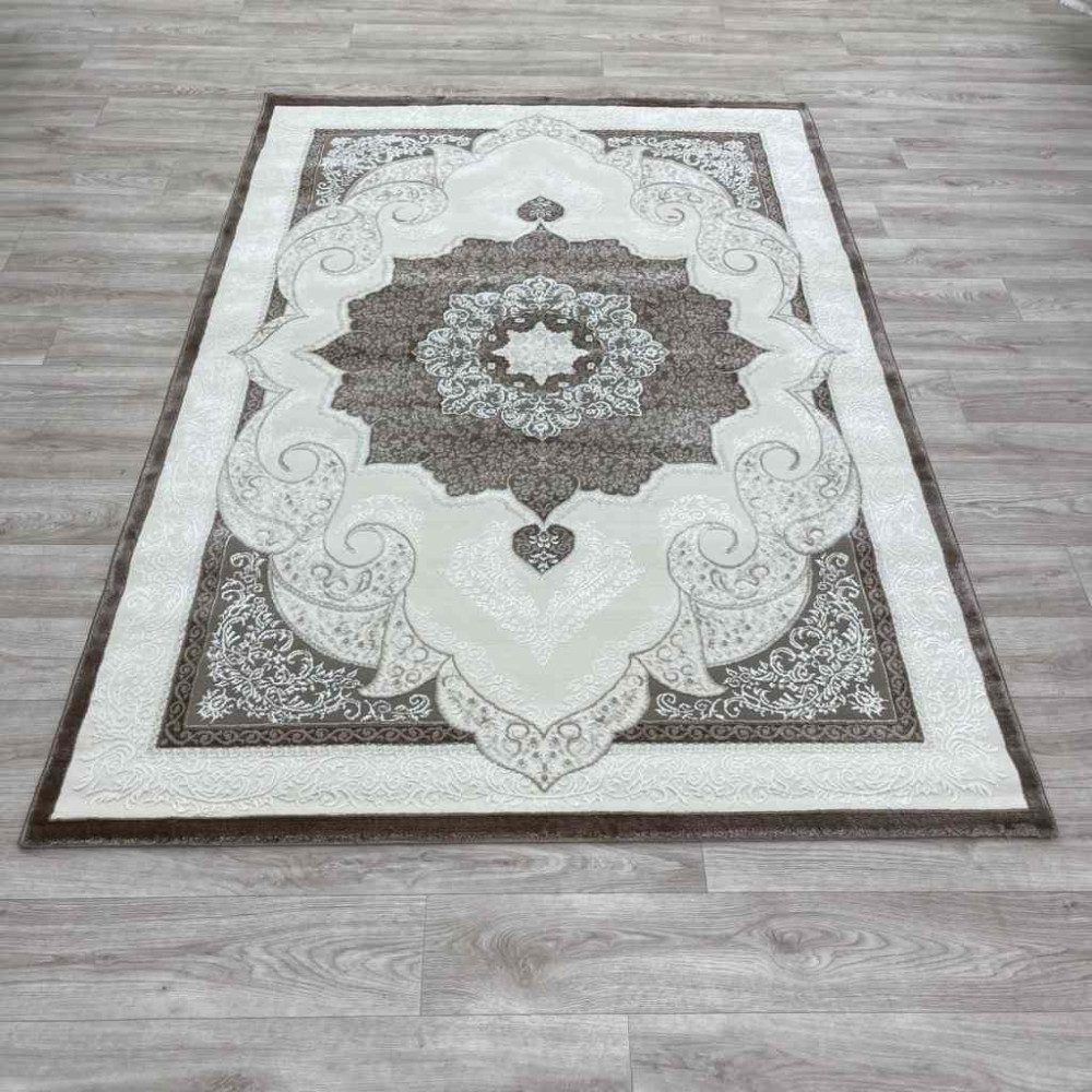 سجاد تركي باريس مودرن ناعم 0DS90Z بني بيج فاتح مقاس 250*350
