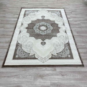 سجاد تركي باريس مودرن ناعم 0DS90Z بني بيج فاتح مقاس 250*350