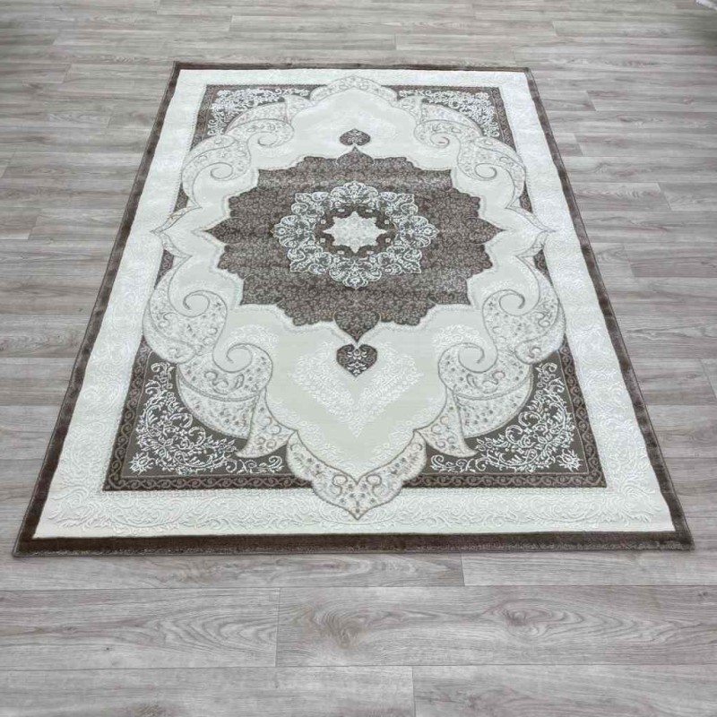 سجاد تركي باريس مودرن ناعم 0DS90Z بني بيج فاتح مقاس 250*350