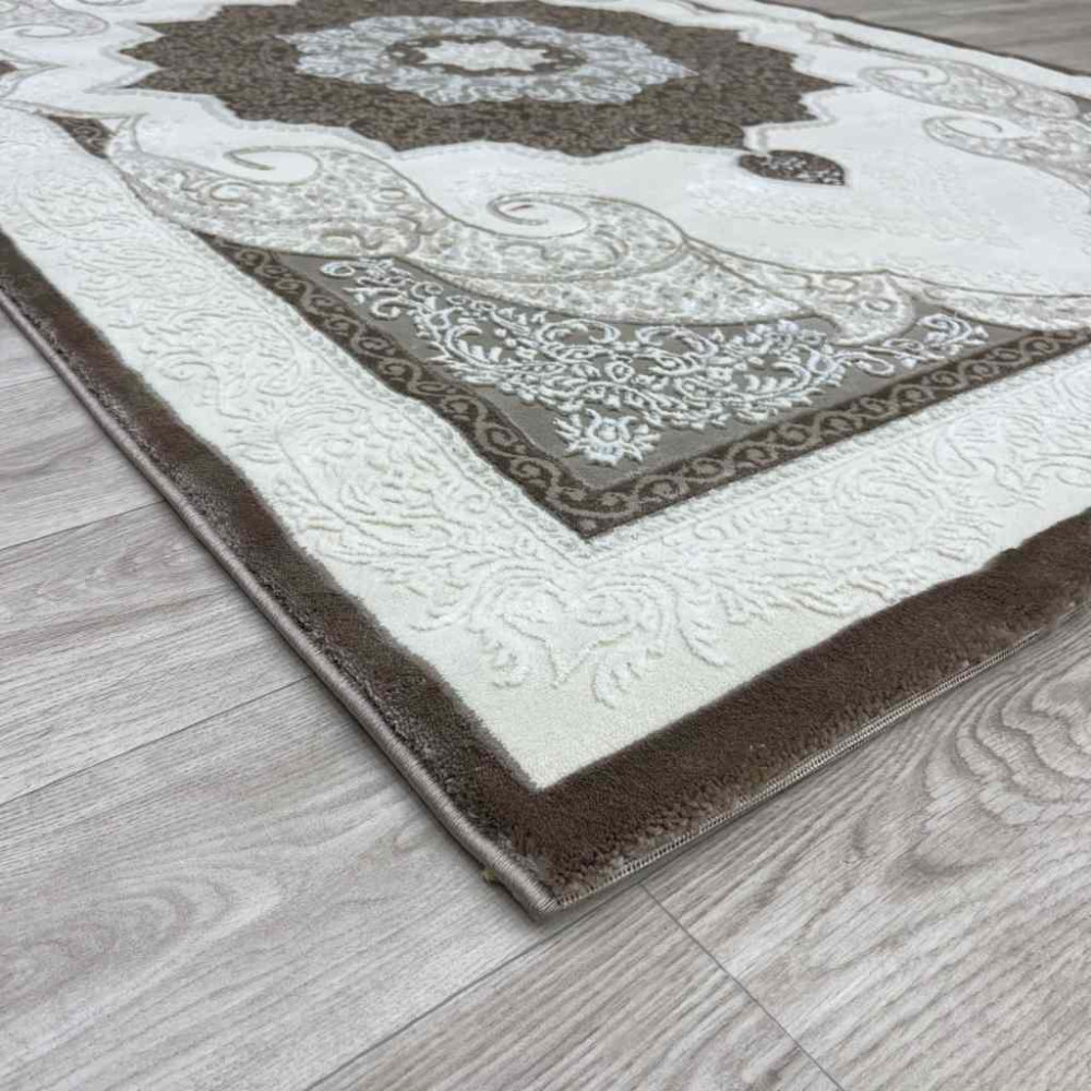 سجاد تركي باريس مودرن ناعم 0DS90Z بني بيج فاتح مقاس 250*350