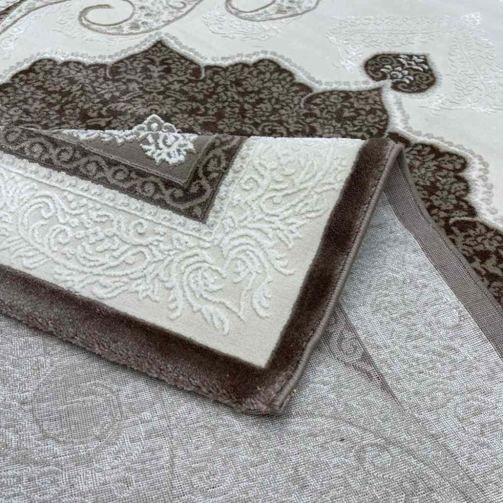 سجاد تركي باريس مودرن ناعم 0DS90Z بني بيج فاتح مقاس 250*350