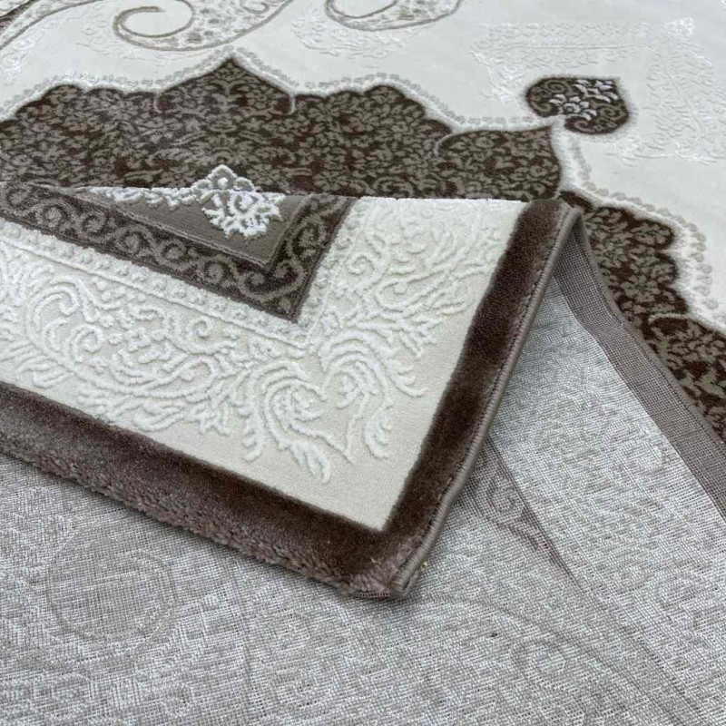 سجاد تركي باريس مودرن ناعم 0DS90Z بني بيج فاتح مقاس 250*350