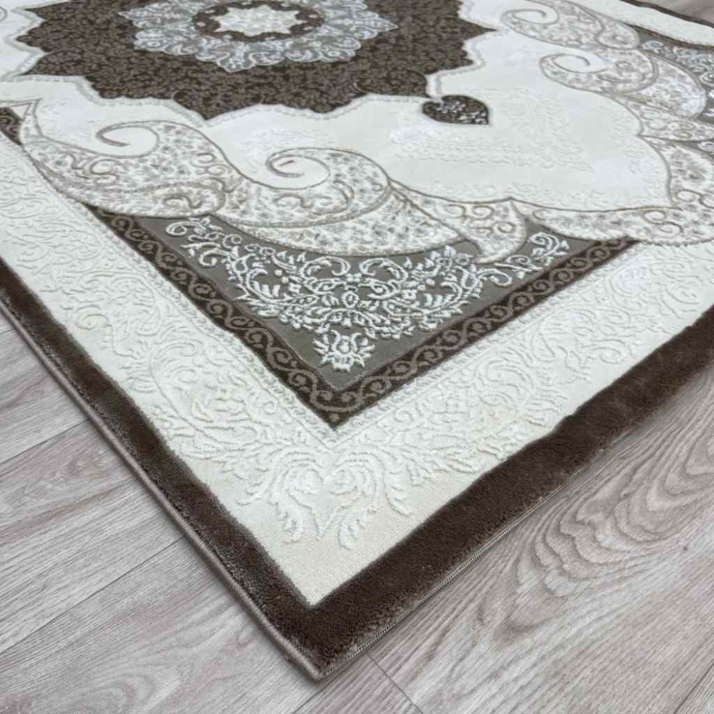 سجاد تركي باريس مودرن ناعم 0DS90Z بني بيج فاتح مقاس 250*350