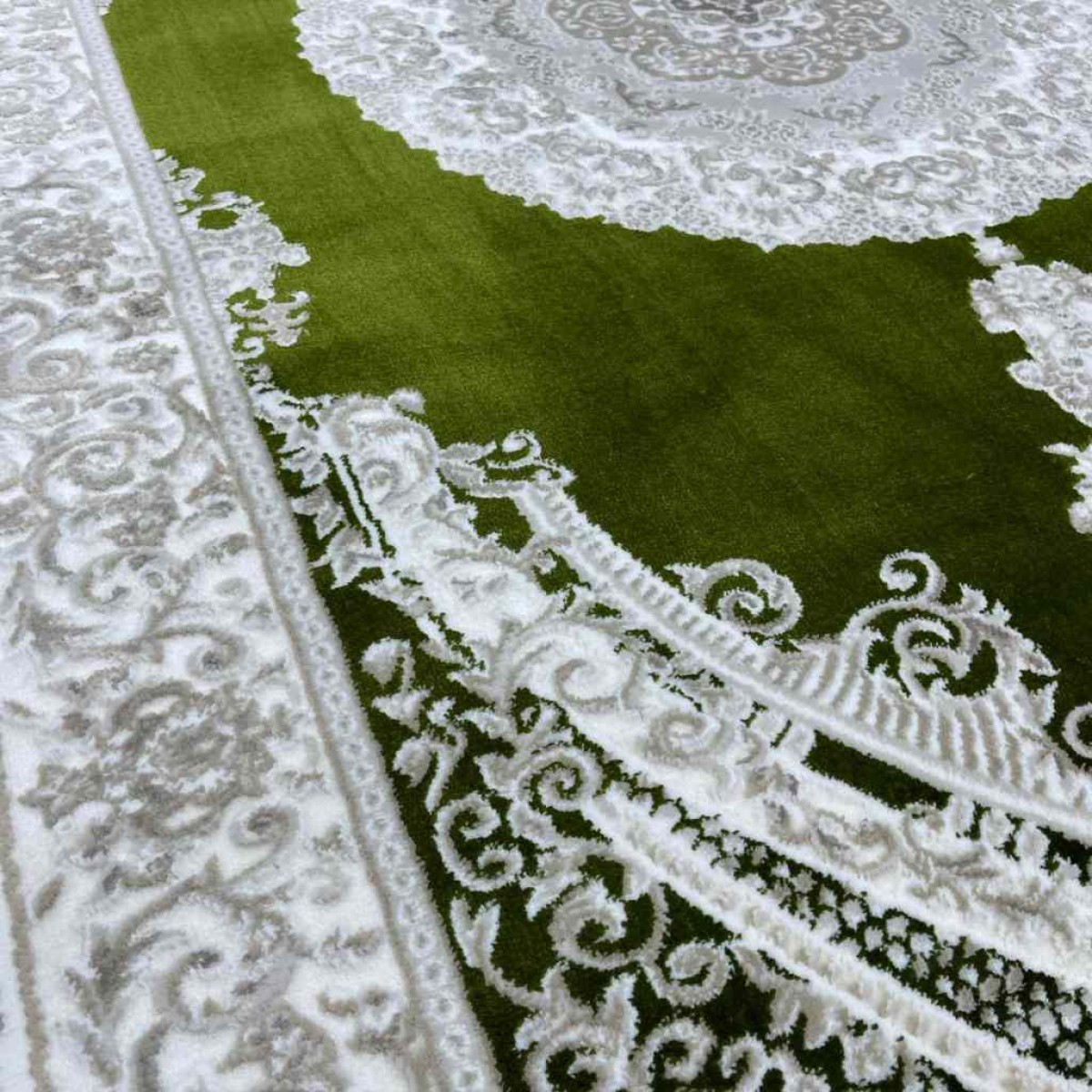 سجاد سيلك هاندا تركي P964C اخضر مقاس 300*500