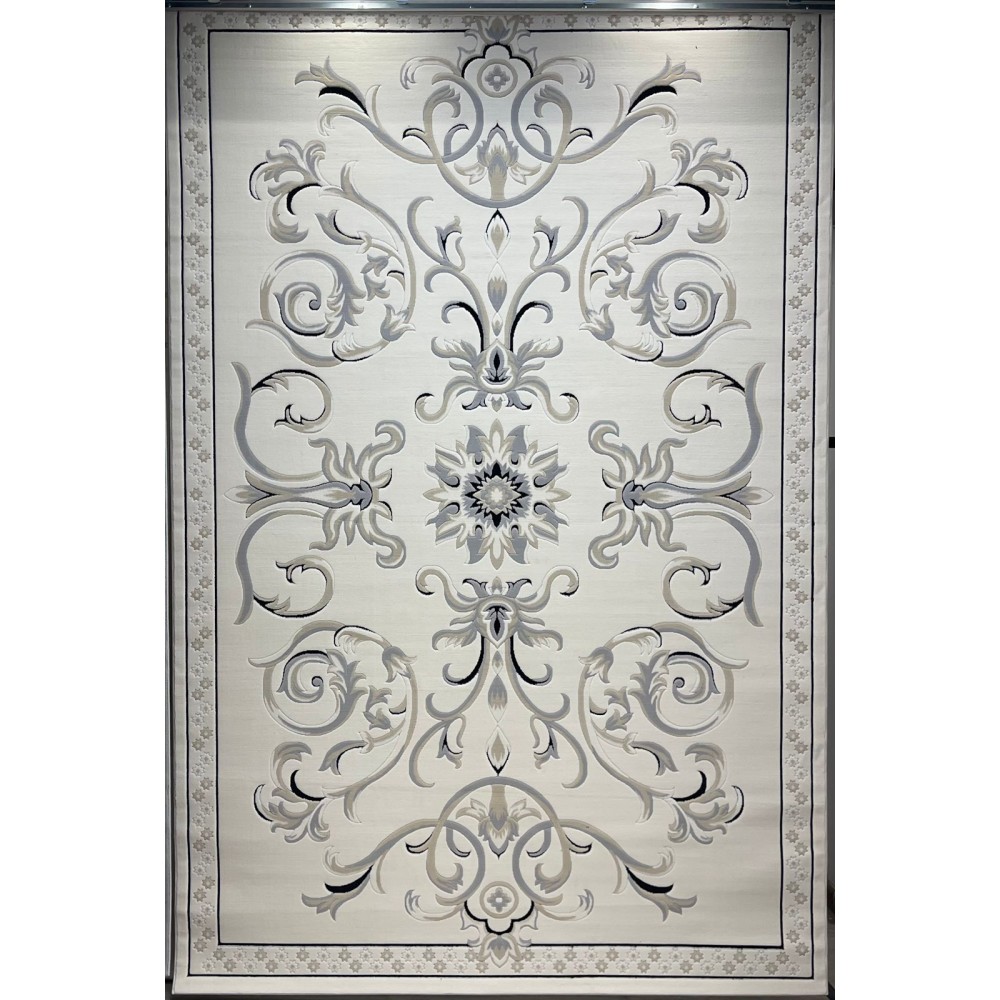 Turkish Deluxe Rug 9688E Anthracite Cream Size 150*220