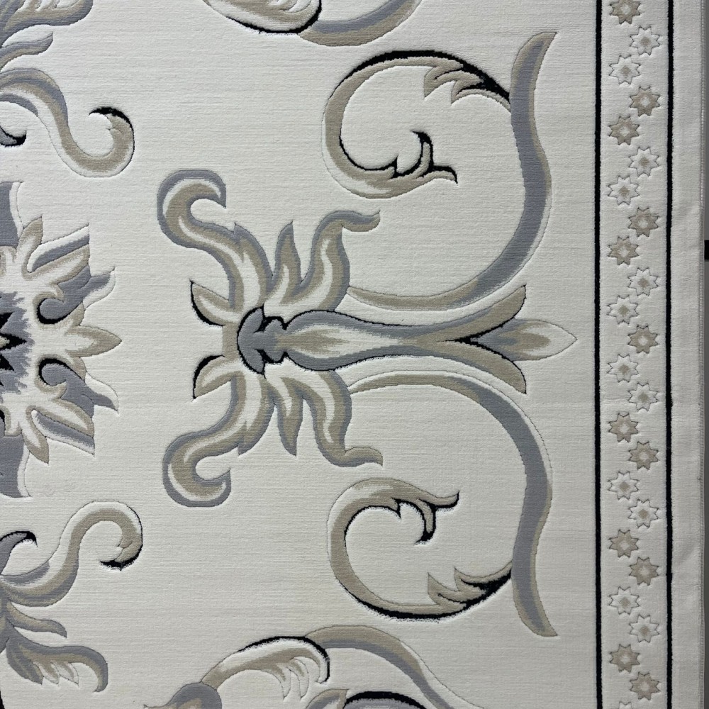 Turkish Deluxe Rug 9688E Anthracite Cream Size 150*220