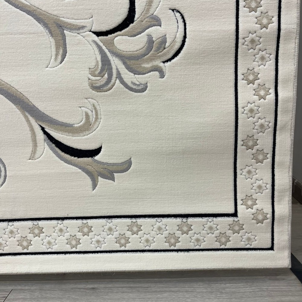 Turkish Deluxe Rug 9688E Anthracite Cream Size 150*220