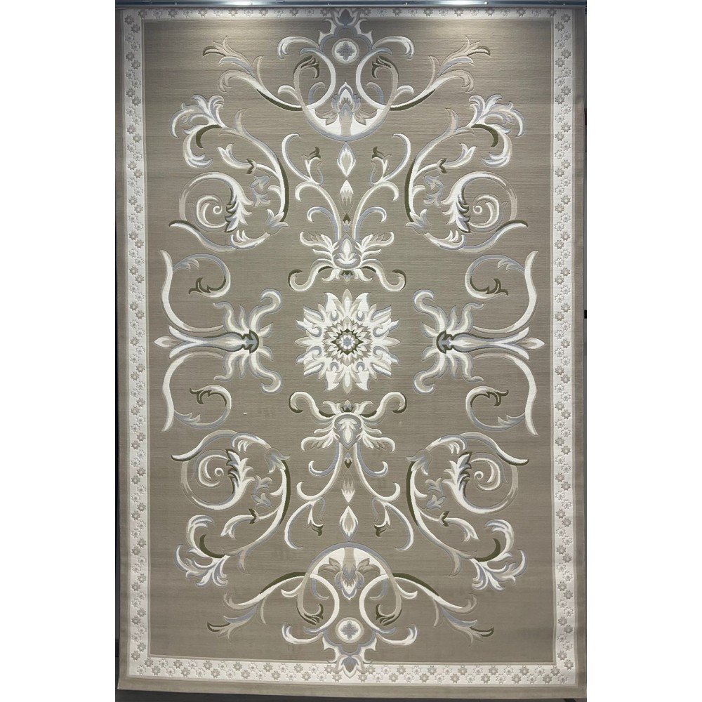 Turkish Deluxe Rug 9770A brown Cream Size 200*200