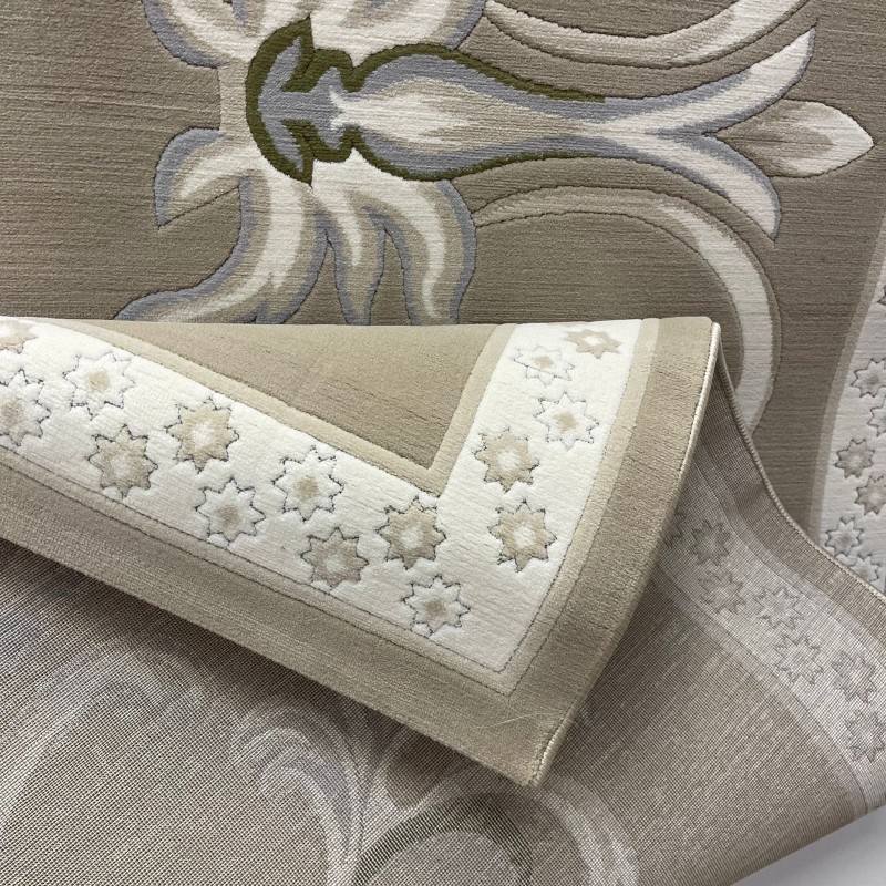 سجاد تركي ديلوكس 9770A كريم بني مقاس 250*350