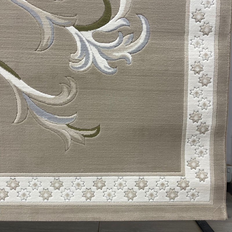سجاد تركي ديلوكس 9770A كريم بني مقاس 250*350