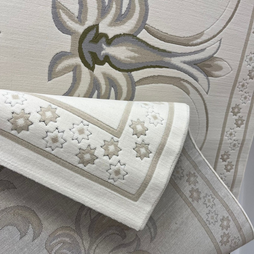 Turkish Deluxe Rug 9770A Cream Size 200*200