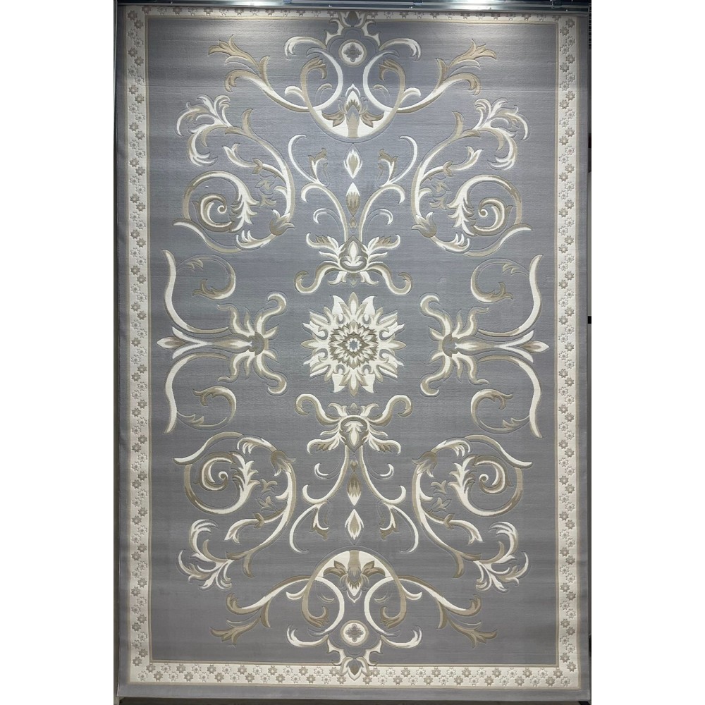Turkish Deluxe Rug 9770A silver Cream Size 200*300