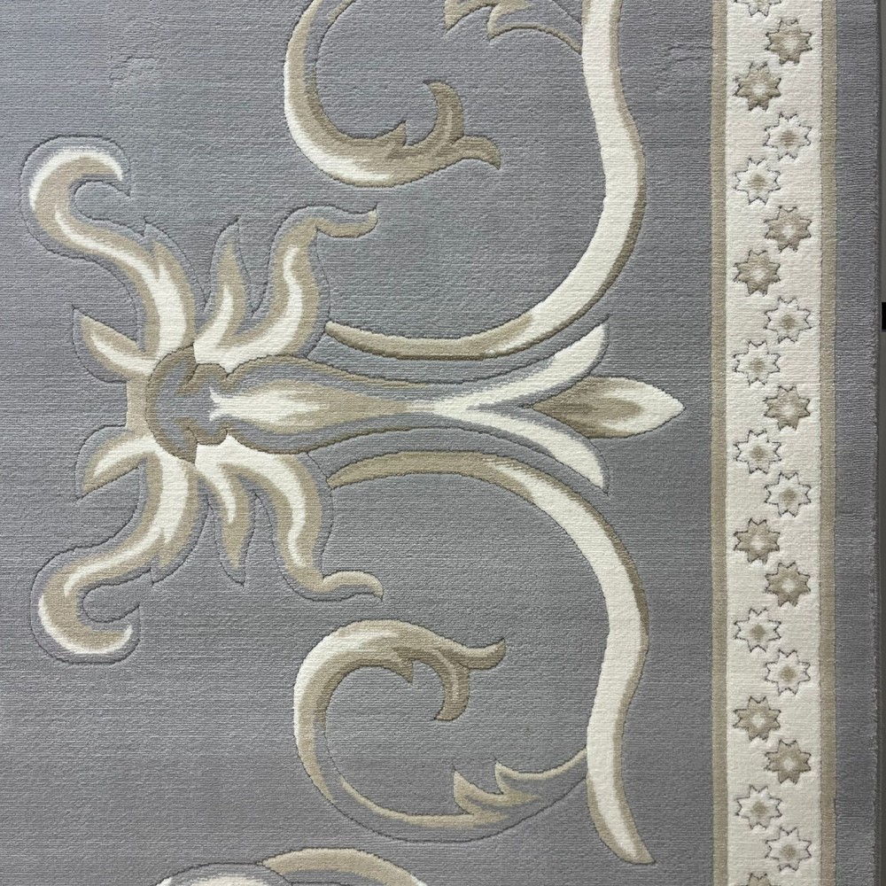 Turkish Deluxe Rug 9770A silver Cream Size 200*300