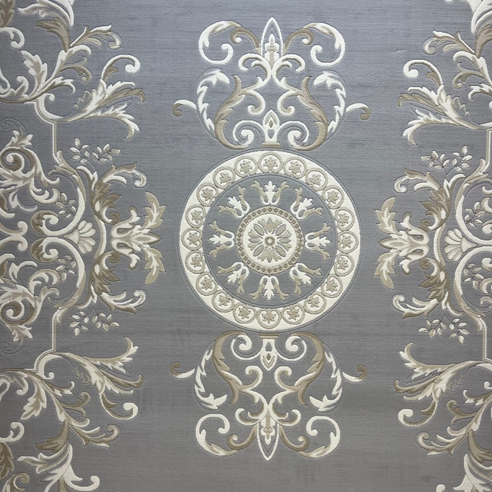 Turkish Deluxe Rug 9688E silver Cream Size 200*200